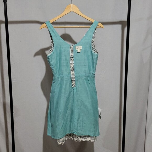 Levi's mini dress sleeveless white flowers boho beach sundress coastal summer - Picture 9 of 16